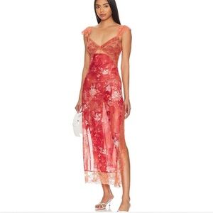 Free People X Intimately “Suddenly Fine Maxi Slip” NWT!